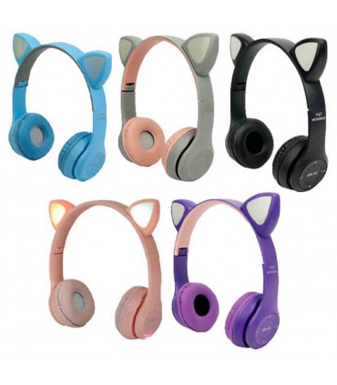 هدفون بلوتوثی گربه ای چراغدار مدل MZ47