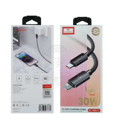 کابل شارژ آیفون سری11 تا 14 (تایپ سی به لایتنینگ) برند Earldom مدل EC-188C-L