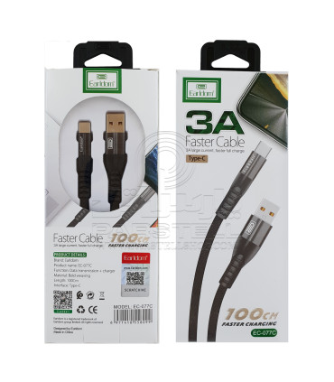 کابل شارژ تایپ سی به USB برند Earldom مدل EC-077C