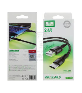 کابل شارژ تایپ سی به USB کنفی برند Earldom مدل EC-160C